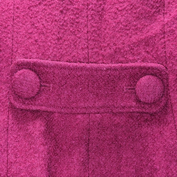 Boden Fuchsia Wool Blend Bouclé Cropped Jacket, Size 8 - Picture 3 of 8
